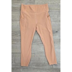 Fabletics‎ PureLuxe High Waisted Pocket Leggings Athletic Peach Crop